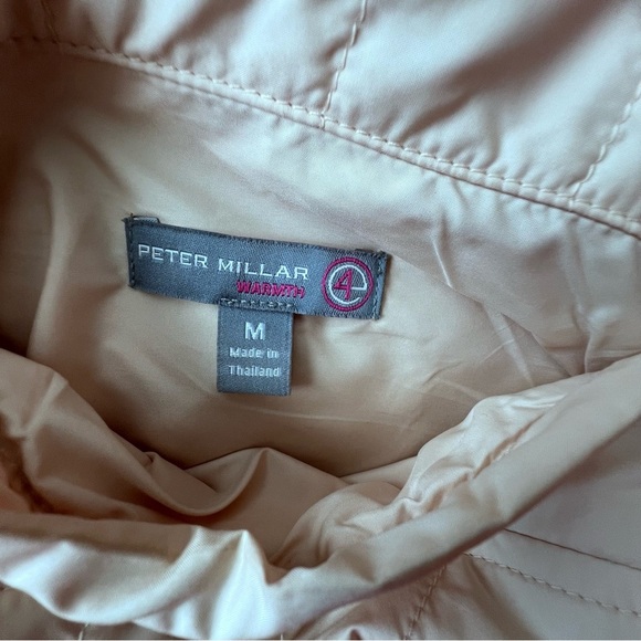 Peter Millar Women's Keenland Flora Reversible Puffer Vest Beige and Red Plaid M - Picture 10 of 12